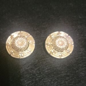 Vintage Coro Round Goldtone Clip On Earrings